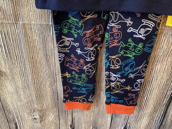 Newest tags toddler size 18 months two-piece pajama set helicopter design
