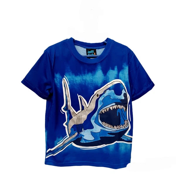 Jellifish Kids Shorts Pajama Set 4/5 Boys Blue Shark 2 Piece