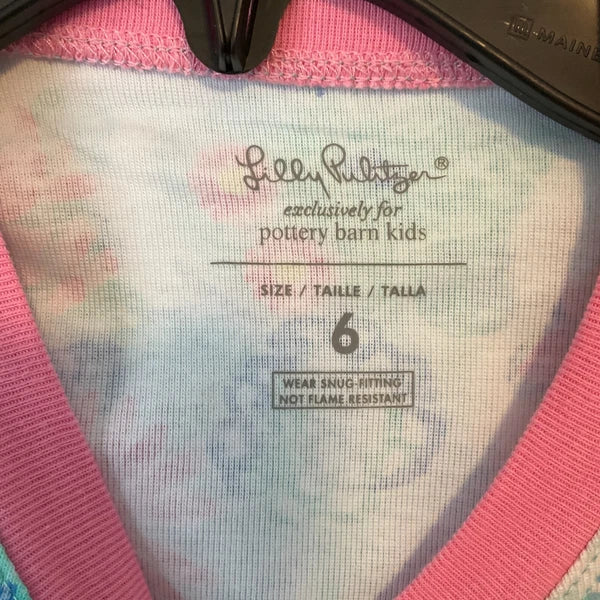 Lilly Pulitzer Girls Pajama Set Size 6 Multicolor Long Sleeve Stretch
