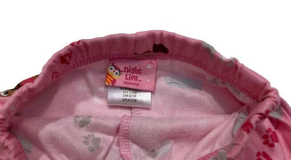 Night Life Sleepwear 12 Months Pink Cats, Dogs, and Mice 2 Piece Pajama Set