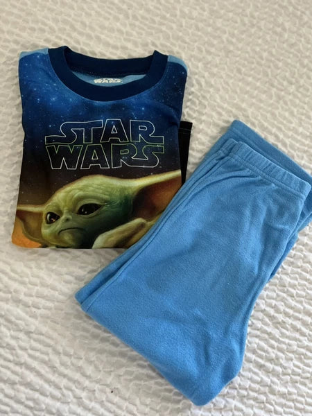 Mandalorian The Child Baby Yoda Boy's 2 Piece Comfortable Pajama Set XS Sz 4/5*