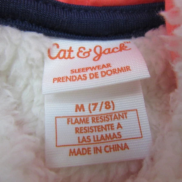 Cat & Jack Girls Size M 7-8 Unicorn Hooded Sweatshirt Pajama Pants Sleepwear Set