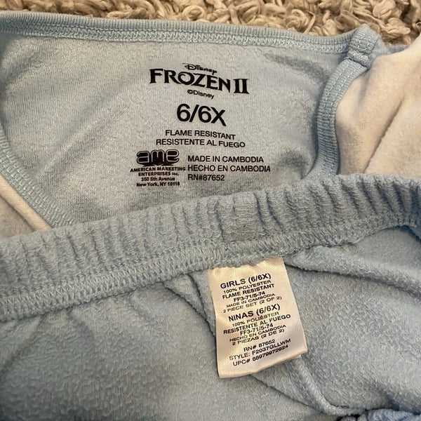 Disney Frozen II Pajama Set, Size 6/6X