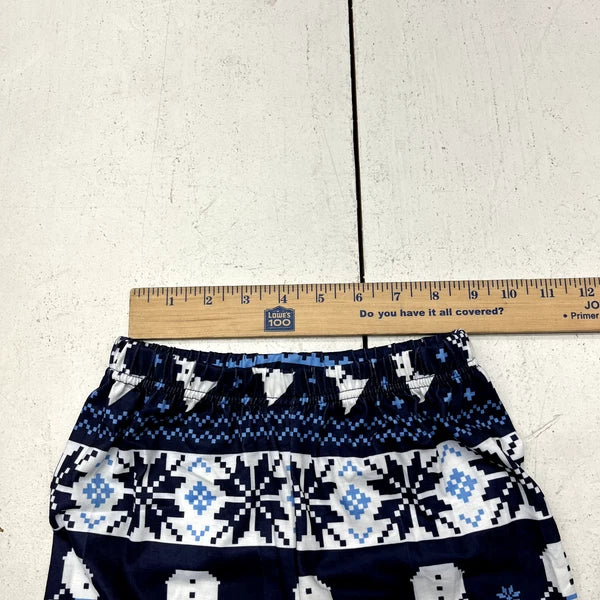 Blue "Let It Snow" Graphic Print 2 Piece Long Sleeve Pajama Set Kids Size 4T NEW