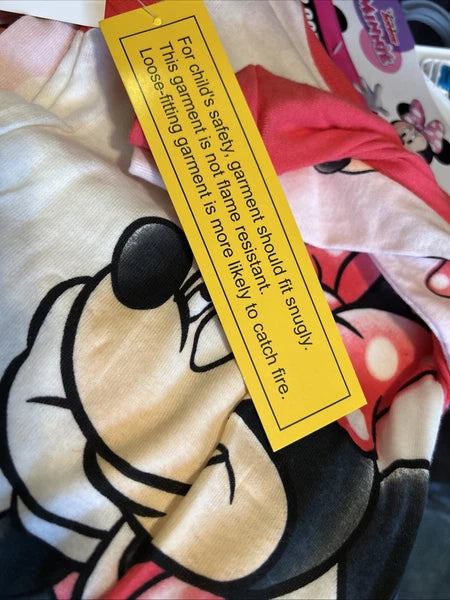 Girl's Disney's MINNIE MOUSE "Minnie More Dots" 4 Piece Pajama Set Size 24M  NWT