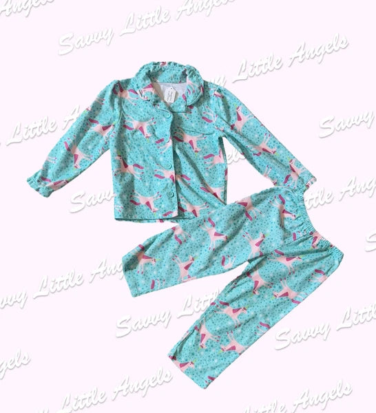 4T Pink Unicorn Pajama Set