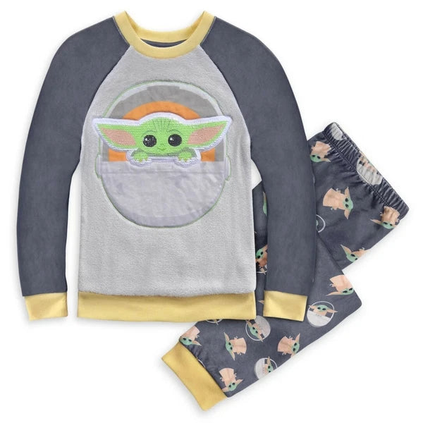 Disney Store The Child Fleece Pajama Set  Star Wars sz 4