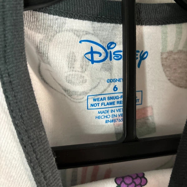 Disney Mickey and Friends Kids’ Cotton Kwanzaa Pajama Set, 2-Piece, Size 6 NEW