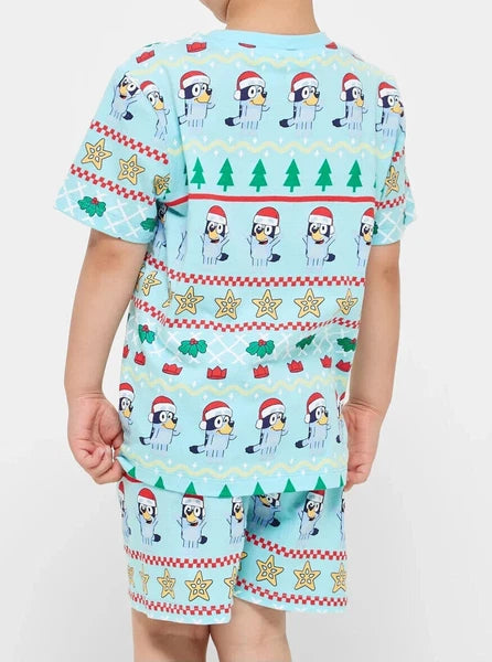 Boys girls size 2 BLUEY blue COTTON Christmas summer pyjamas  Bluey NEW A 003
