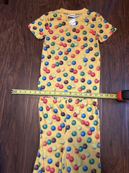 M&M Pajama Set (Top & Bottom) Yellow, Medium, Kids