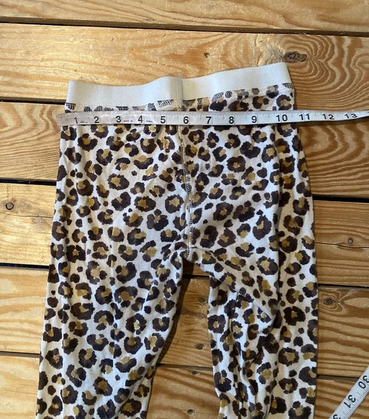 Crewcuts Girl’s Cheetah print pajama set Size 7 Brown O6