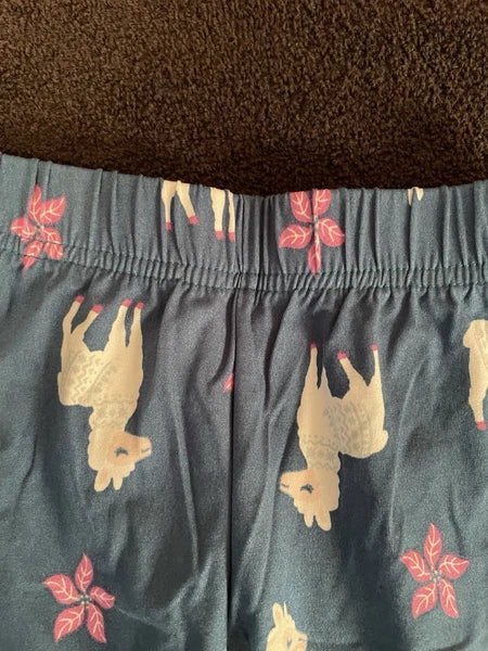 NWT Wonder Nation Girls 2T Llama Pajama Set Long Sleeve Flame Resistant