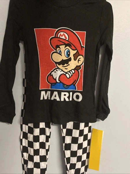 Toddler Boys' 4pc Snug Fit Super Mario Cotton Pajama Set - Red 4T  5T