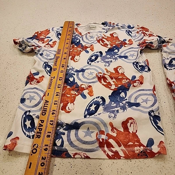 Gap kids Marvel Pajamas Set 14 Shirt Top Shorts Blue Red Cotton