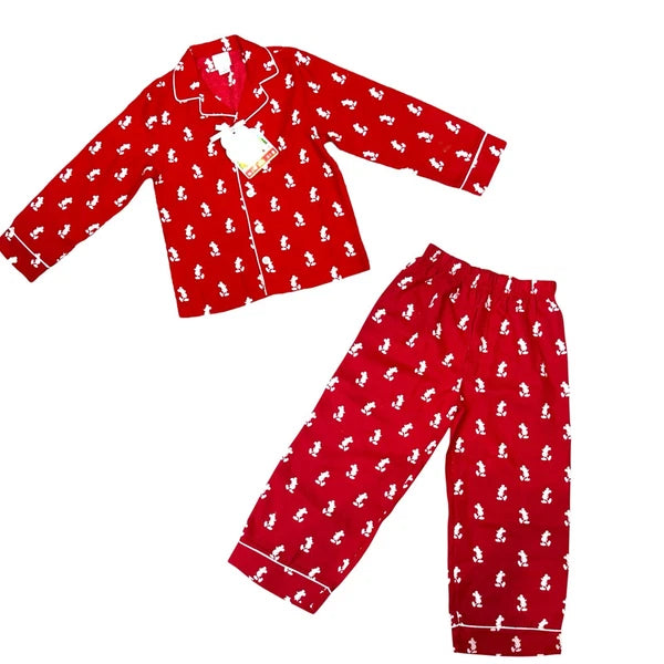 NWT New Disney Store Mickey Mouse Red Pajama Set Kid’s Unisex Size 5/6