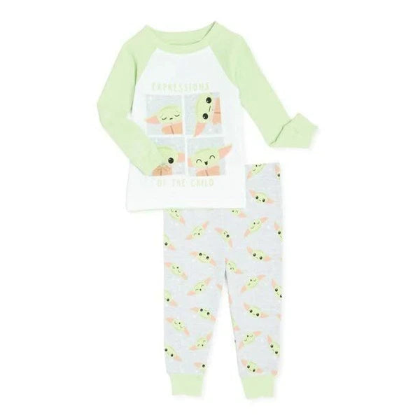Star Wars The Child Baby Yoda Baby & Toddler Boys Cotton Pajama Set Size 9M NWT