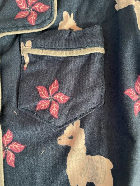 NWT Wonder Nation Girls 2T Llama Pajama Set Long Sleeve Flame Resistant