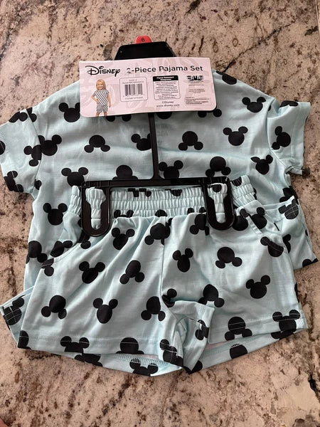 Disney Mickey  Girls Pajama Set  2  Piece Set  Size  6 ~ New