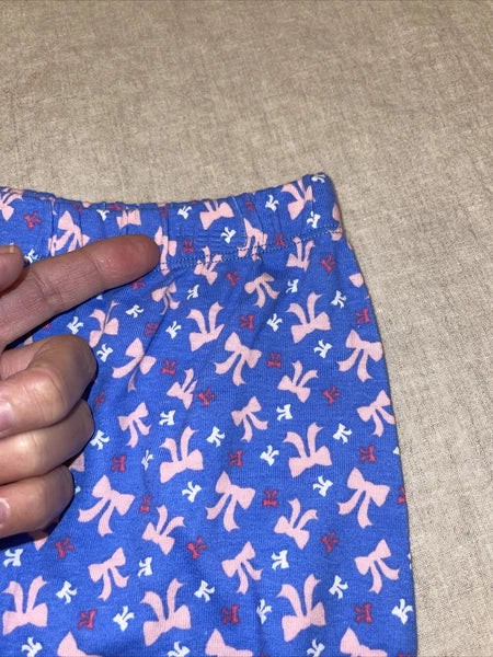 Disney Long Pajama Set Top And Bottoms Princess  Bows size 8