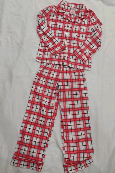Wondershop Girl's Small Red Stripped 2 Peice Pajamas Set