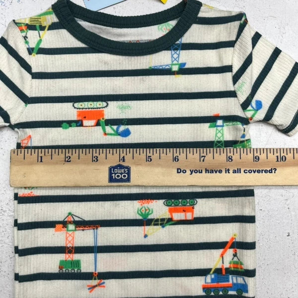 Cat & Jack 2 Piece Print Pajama Short Sleeve & Pants Set Kids Size 18 Months NEW