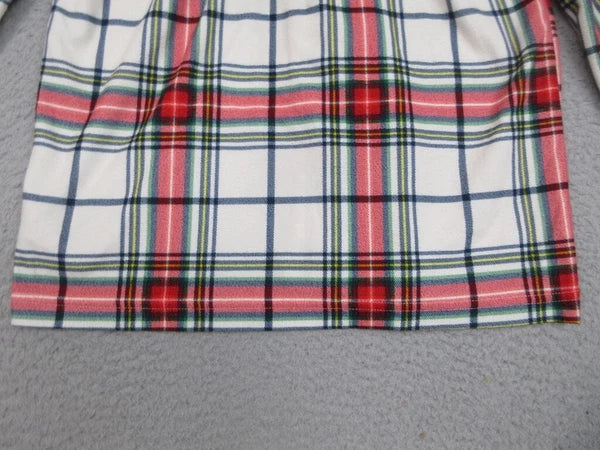 Wondershop Pajama Set Kids Unisex 10/12 Red Plaid Flannel Cozy Lounge Sleepwear