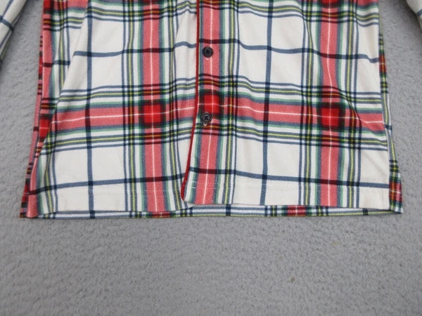 Wondershop Pajama Set Kids Unisex 10/12 Red Plaid Flannel Cozy Lounge Sleepwear