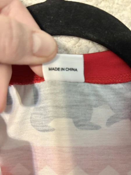 Kids Christmas Holiday Tree and Bear Jumpsuit Pajamas Set Unisex size 4-5Y