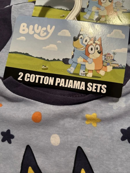 Boy's BLUEY "Bluey Stars" 4 Piece Pajama Set Size 12M  NWT
