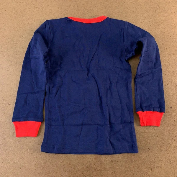 Shelry Kids Size 6 Snug Fit Blue Holiday Printed 2 Piece Pajama Jogger Set New