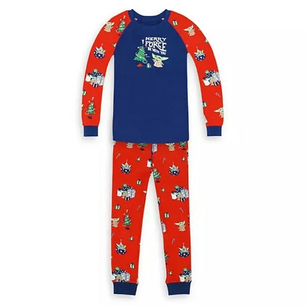 Disney Store Munki Munki Mandalorian The Child Holiday Pajama Set Boys Size 8