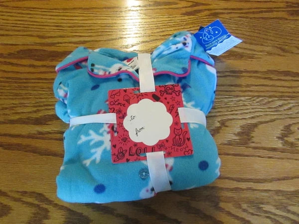TOTAL GIRL 2 Piece Sleep Pajama Set "BLUE REINDEER  Size XS 4-5 NWT