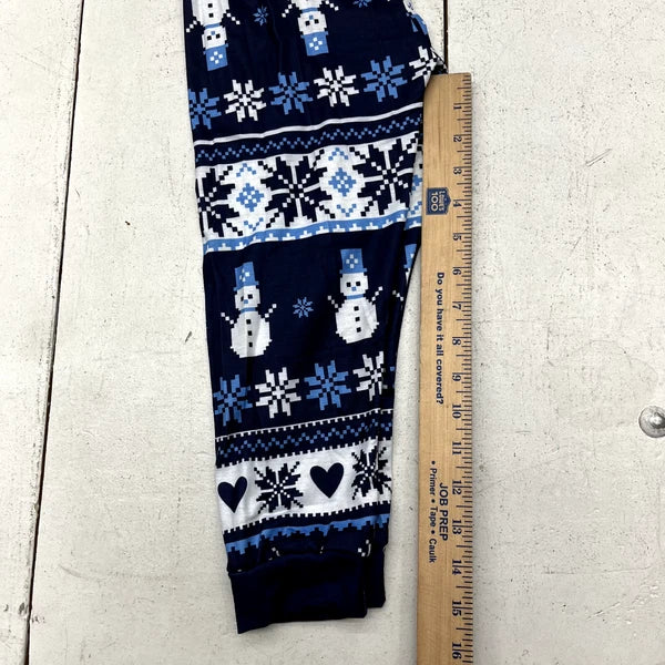 Blue "Let It Snow" Graphic Print 2 Piece Long Sleeve Pajama Set Kids Size 4T NEW