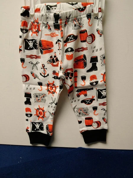 Carters Boys 4 Pcs Pajama Set 6 Months White/Navy/Gray Pirate 6 Months (652)