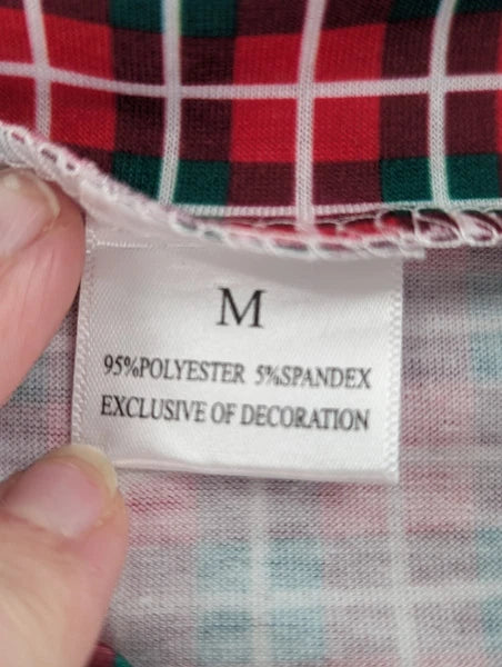 Plaid Santa Claus Long Sleeve Two Piece Pajama Set Size 4t