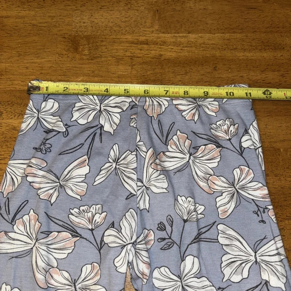 Carter's Girls 8/8A  Pajama Set Snug fit  Butterfly Flowers Purple Cotton