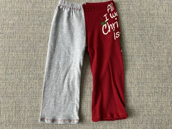 Christmas pajama set custom reworked tshirt funny Christmas outfit 9-12 month