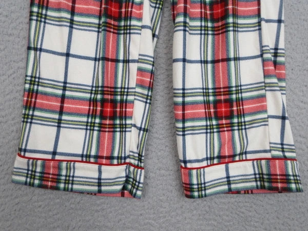 Wondershop Pajama Set Kids Unisex 10/12 Red Plaid Flannel Cozy Lounge Sleepwear
