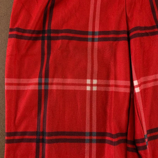 Wondershop Kids Medium (8) Red Plaid Flannel 2 Piece Pajama Set New *Flaw