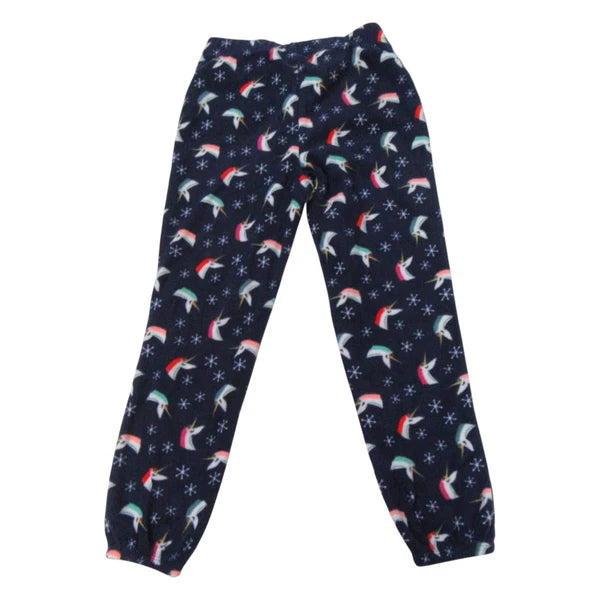 Cat & Jack Girls Size M 7-8 Unicorn Hooded Sweatshirt Pajama Pants Sleepwear Set