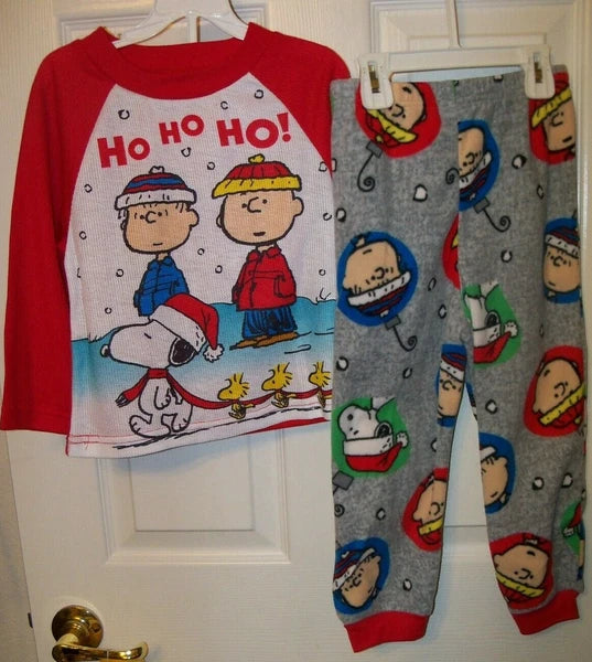 Charlie Brown Linus Peanuts 2 Piece Set Long Pajama PJ Boys Size 4 NWT