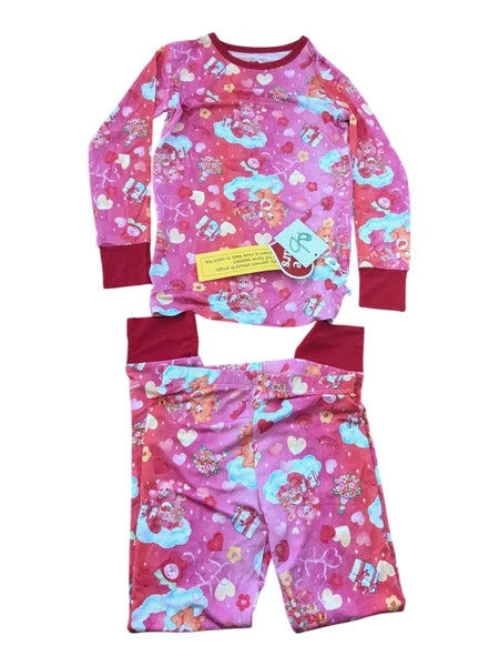 NWT Birdie Bean Care Bears Pink Cupid 2 Piece Pajamas Bamboo Size 6T