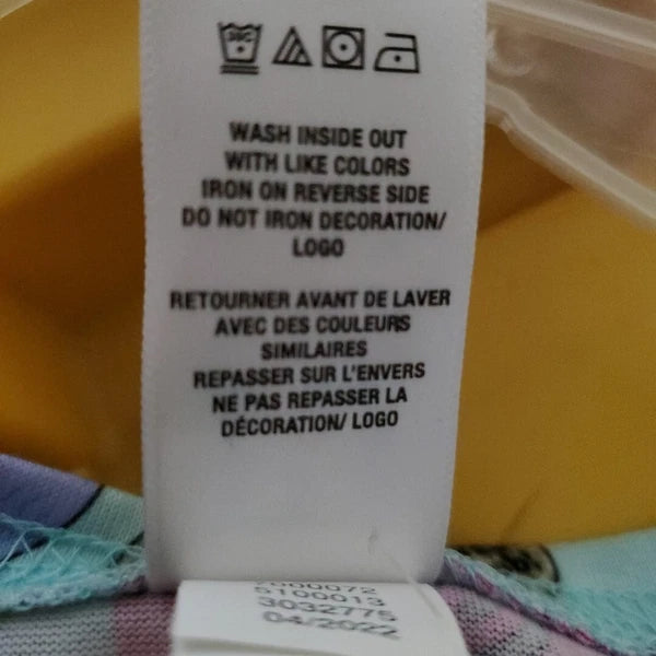 Girls XL Pajama Set Piece and Love Long Sleave Blue Pink