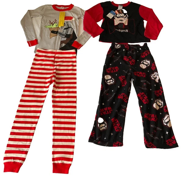 Star Wars Pajama Sets Kids Size 8 Multicolor Long Sleeve 2 Pair