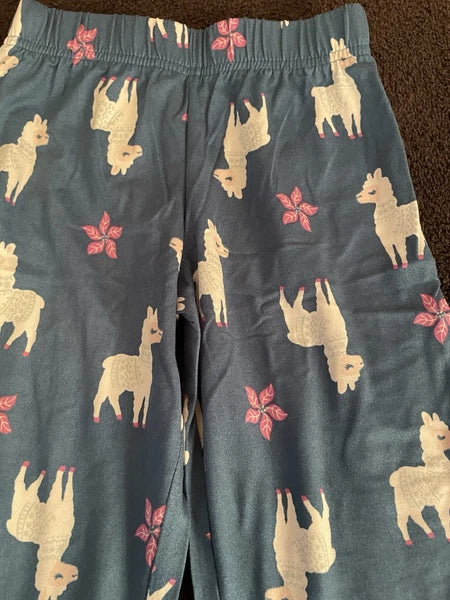 NWT Wonder Nation Girls 2T Llama Pajama Set Long Sleeve Flame Resistant