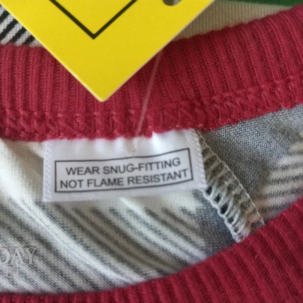 Holiday Time Kid's 2 Pc Pajama Set - Size 6 Red White Black Plaid New